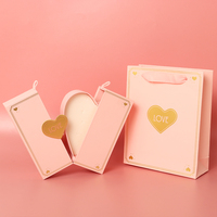 Boîtes cadeaux de luxe personnalisées avec logo, grandes, pour mariage, cils, bijoux, cadre photo rose trapézoïdal gaufré, laminage mat
