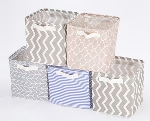 <span class=keywords><strong>Panier</strong></span> à linge pliable en <span class=keywords><strong>tissu</strong></span> haute capacité avec poignée, bac imprimé <span class=keywords><strong>pour</strong></span> le rangement de jouets, vêtements et articles divers dans les tiroirs et armoires de la maison - Product Image 6