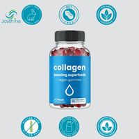 Gommes stimulant la production de collagène, pour une production naturelle de collagène, gommes à mâcher à la pectine végétalienne pour femmes et hommes, 60 gommes vitaminées à la pêche