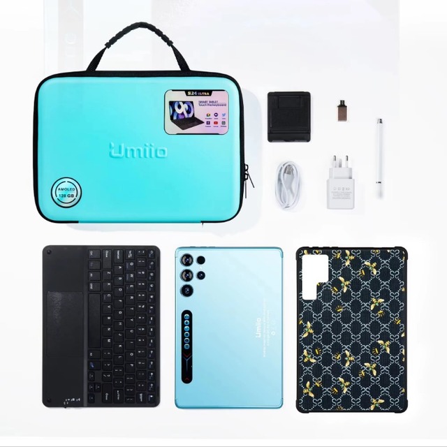 2025 Hot Selling Business Tablet 10.1-inch HD Model Umiio S24 Ultra Dual Sim Android Tablet 3+32 with EWB Carry Bag Keypads