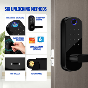 Serrure de porte intelligente Wi-Fi TTLOCK, serrure numérique biométrique avec mot de passe et empreintes digitales, serrure de porte extérieure sans clé - Product Image 2
