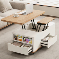 Table basse/salle à manger multifonctionnelle nordique, pliable, portable, avec rangement, créative pour les petits salons