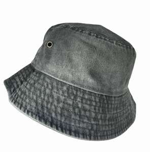 Fashion New Denim Summer Bucket Hat Women Fashion Washed <b>Sunscreen</b> Solid Color Bucket Hat - Product Image 3