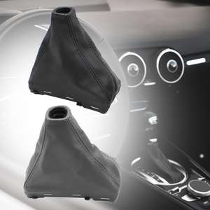 ออดี้ A3 A5 A4 A6 C6หนัง Q7 Q5ฝาครอบตัวเปลี่ยนเกียร์ที่หุ้มปลอกหุ้มหุ้มหุ้มหุ้มเกียร์สำหรับเจ็ททา5 & 6สปีดสีดำ - Product Image 2