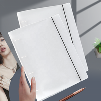 A4 transparent pp dossier givré dossier cahier en plastique transparent documents sac cahier 4 reliure à anneaux couverture journal reçu