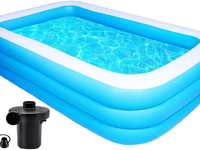 Lovekids Kinder-PVC-Aufblaspool mit Filterpumpe