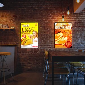 Letrero Luminoso LED Ultrafino de Aluminio y Vidrio Templado, Panel Publicitario Retroiluminado, Venta Directa de Fábrica - Product Image 2