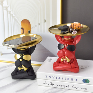 ถาดวางทีวีบูลด็อกหรูหรามีไฟสไตล์นอร์ดิกใช้ตกแต่งตั้งโต๊ะของขวัญตกแต่งระเบียงบ้านสุดสร้างสรรค์ - Product Image 3