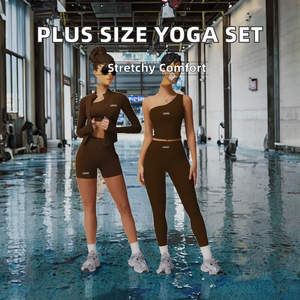 Conjunto de Yoga Acolchado de Cintura Alta para Mujer, Tallas Grandes, con Logotipo Personalizado, de Secado Rápido, Alta Elasticidad, Ropa Deportiva para Gimnasio y Entrenamiento - Product Image 2