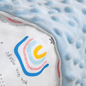 Soft Portable Minky Dotted Minky <strong>Blanket</strong> Custom Comfortable Bedding <strong>Baby</strong> <strong>Blanket</strong> for Kids - Product Image 3