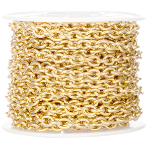 316L O Link <b>Cross</b> <b>Chain</b> | 18K PVD Gold 316L Stainless Steel Round Link <b>Chain</b> for DIY Necklace Bracelet Making - Product Image 5