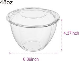 48oz dùng một lần <span class=keywords><strong>salad</strong></span> <span class=keywords><strong>container</strong></span> rõ ràng nhựa kín nắp đậy Takeaway trái cây Quinoa bữa ăn trưa vỉ cho món <span class=keywords><strong>salad</strong></span> - Product Image 2