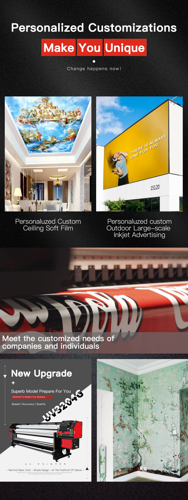 MT Digital UV Roll to Roll Printer MT-UV3204G for Leather printing