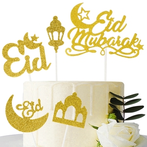 <span class=keywords><strong>Eid</strong></span> <span class=keywords><strong>Mubarak</strong></span> et Ramadan Kareem Cupcake Toppers Glitter Star and Moon Pick Islamic Muslim Party Cake Decoration Gift Idea - Product Image 4