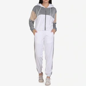 OEM Service Breathable Quick Dry Eco-Friendly Women Tracksuit Wholesale Women Heavyweight 100% Cotton Fleece Solid Tracksuit - Product Image 1