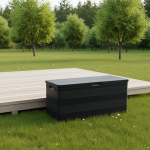 Caja de Almacenamiento para Patio 46.1x17.7x22 Pulgadas en Negro, Solución de Almacenamiento de Plástico Resistente para Exteriores - Product Image 2