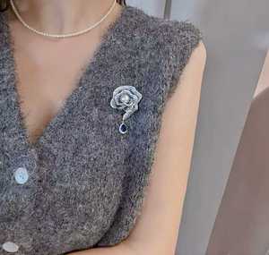 Bleu Rose Bleu Trésor Goutte D'eau Broche Incrusté 8-9mm Naturel Perle D'eau Douce Broche Super Belle <span class=keywords><strong>Bijoux</strong></span> pour Femmes - Product Image 6