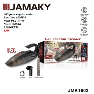 JAMAKY <b>Handheld</b> <b>Vacuum</b> Cleaner 0.3L 55W PET Filter Car Home Use - Product Image 1