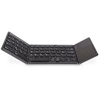 ISTARPRO GIFTS - Teclado Inalámbrico Mini Plegable Portátil Personalizado de Fábrica con Panel Táctil para Teléfono Móvil y iPad Pro