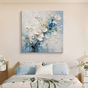 Hand Painted Oil <b>Painting</b> Abstract Floral Art 3D Textured Wall Art <b>For</b> Living Room Bedroom Entryway - Product Image 2