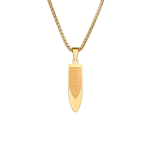 Collares con Colgante de Jesús <span class=keywords><strong>Cristo</strong></span> en Forma de Bala, de Acero Inoxidable Chapado en Oro, Joyería Religiosa para Hombre - Product Image 6