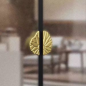 Maniglia <span class=keywords><strong>per</strong></span> Porta d'Ingresso a Foglia di Loto, Finitura Bronzo Anticato, <span class=keywords><strong>per</strong></span> Ville di Lusso, Grandi Porte in Legno e Vetro, Grado Architettonico - Product Image 2