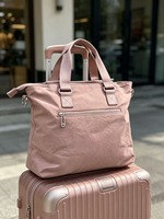 Sac fourre-tout en nylon imperméable style coréen avec fermeture éclair, sac à bandoulière décontracté pour usage quotidien, marron noir, design Martin
