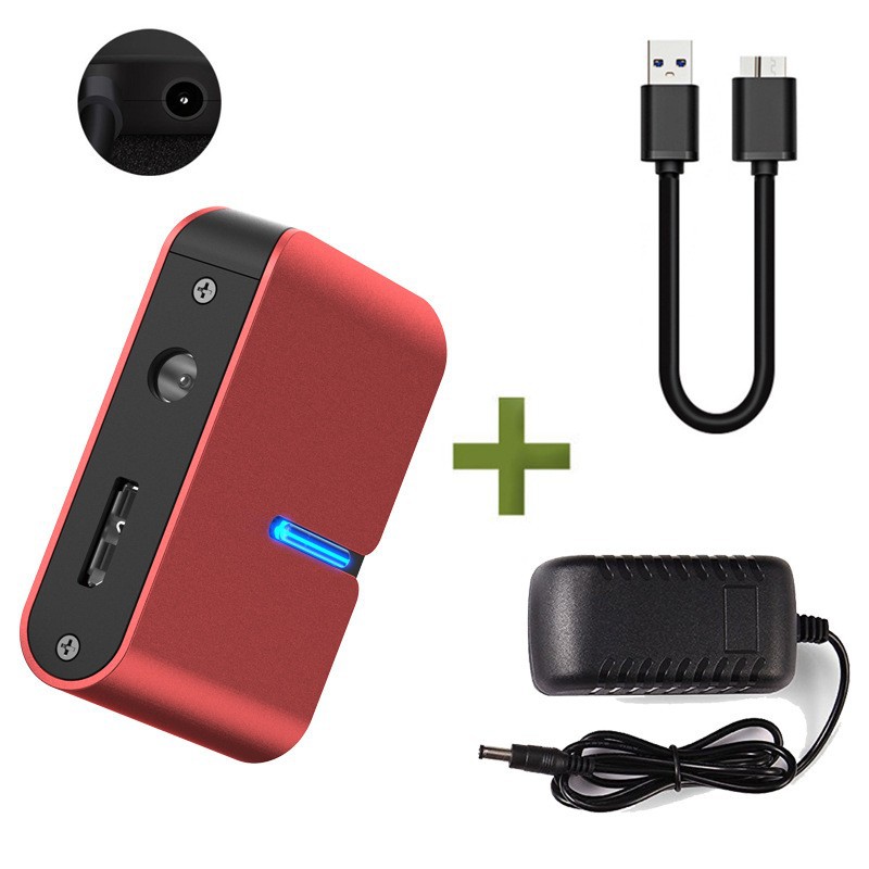 Câble de données USB3.0 rouge + adaptateur secteur