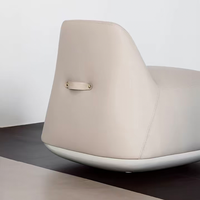 Fauteuil d'appoint en tissu durable de style nordique avec repose-pieds pour petit appartement, salon et usage extérieur