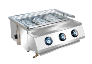 Parrilla de gas comercial de sobremesa con 3 quemadores, parrilla de gas infrarroja de cerámica para restaurante o puesto de comida. - Product Image 5