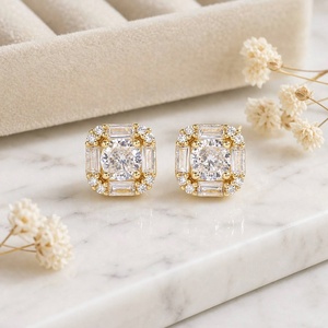 18K Vergoldeter Hip-Hop-Schmuck Kubische Zirkonia Ohrstecker Großhandel Vintage-Ohrringe für Damen Hochzeit Party Geschenk2026 - Product Image 1