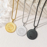 Kalung Liontin Baja Anti Karat Motif Religius Islam Muslim Arab Allah Tuhan, Perhiasan Fashion, Set Kalung, Grosir, Hadiah Idul Fitri