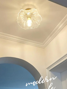 Plafonnier en métal de style japonais moderne rétro en forme de feuille de lotus avec <span class=keywords><strong>LED</strong></span> <span class=keywords><strong>220V</strong></span> pour couloir élégant et entrée de porche - Product Image 3