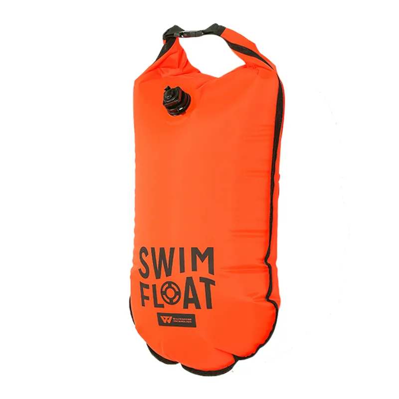 Open Water Swim Buoy bag Flotation Device with Dry Bag for Swimmers, Triathletes, and Snorkelers. Floats for Safer Swims