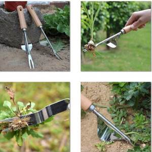 Outil à main pour désherbage de jardin Outils de désherbage ergonomiques Base en acier inoxydable Désherbage facile et creusage plus profond pour la plantation et les mauvaises herbes - Product Image 4