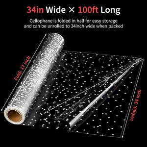 Custom Design Printed Clear Shrink Film Moisture <b>Proof</b> Wrap Roll for Gift & Craft Basket Bags - Product Image 2