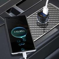 Chargeur de voiture à double port PD 100W à haute efficacité avec écran LED numérique, charge rapide QC3.0, adaptateur de voiture pour téléphone