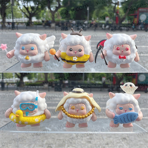 Figuras de Ovejas de Plástico Pequeñas al por Mayor, Regalo Promocional para Restaurantes de Comida Rápida, <span class=keywords><strong>Juguete</strong></span> para Niños - Product Image 6