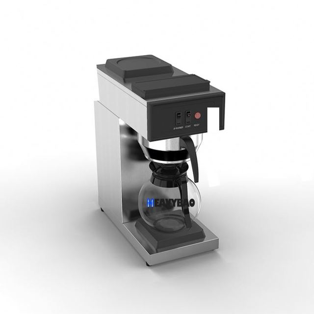 Heavybao Stainless Steel Electric Commercial Outdoor Coffee Machine with 12-Cup Capacity and Temperature Control