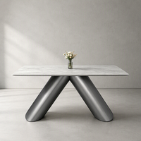 Pied de table à manger en forme de V moderne, base de table en métal robuste, support de meuble robuste pour salle à manger, cuisine, hôtel
