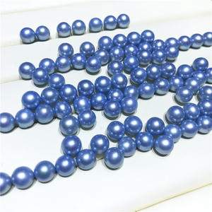 Cuentas de Akoya Naturales de Agua de Mar de Zhuji de 7-7.5 mm, Translúcidas, con Brillo Espejo, Casi Perfectas, Color Blanco - Product Image 1