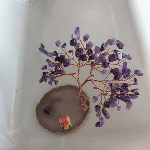 <b>Crystal</b> <b>Chip</b> Money Tree Palm Stone Ornament Home Decoration East China Sea Origin - Product Image 3