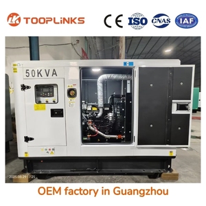 Generador Diésel Trifásico Weichai de 40kW/50kVA, 50/60Hz, Tipo Abierto Silencioso, Disponible para Energía de Respaldo, de la Planta de Guangzhou - Product Image 3