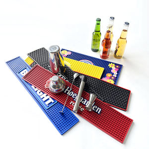 Logo de tapis de bière de coureur de barre d'OEM imprimant la conception libre drôle de tapis de flaque de PVC - Product Image 4