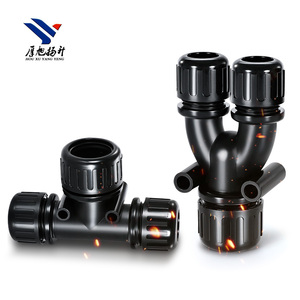 Conector en forma de T de accesorios isodiamétricos neumáticos de junta impermeable traqueal negra - Product Image 5