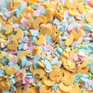 CHENXI 1KG di <span class=keywords><strong>argilla</strong></span> <span class=keywords><strong>polimerica</strong></span> artigianale fai da te spruzza 5mm colori solidi bianco blu rosa nuvola stella Mix modello unico - Product Image 5