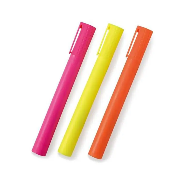 Persediaan alat tulis siswa anak-anak pena spidol Kawaii pena Highlighter plastik warna-warni spidol siswa kantor pena highlighter