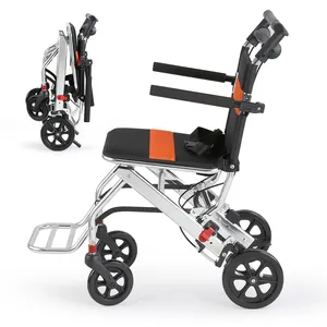 Rehabilitation Medical Supplies Collapsible Lightweight Aluminum Wheelchair