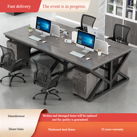 Bureau informatique modulaire exécutif industriel moderne, personnalisable et extensible, pour 2 à 6 personnes, en bois, résistant à l'eau, durable, garantie 10 ans