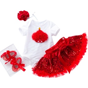 Abito Principessa Keli Bear 2024 con Pizzo Floreale per Neonati, Nuovo Design, Abbigliamento Estivo per Bambine, Manica Corta in Cotone - Product Image 1